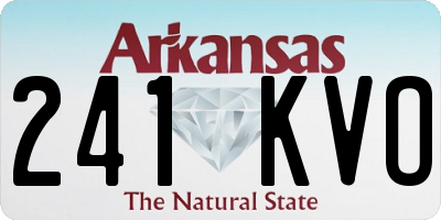 AR license plate 241KVO
