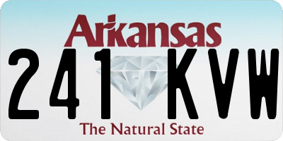 AR license plate 241KVW