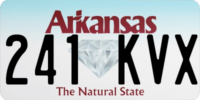 AR license plate 241KVX