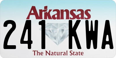 AR license plate 241KWA