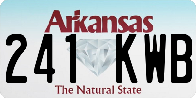 AR license plate 241KWB