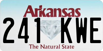 AR license plate 241KWE