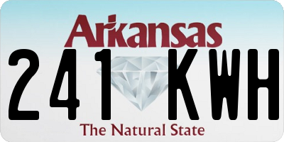 AR license plate 241KWH