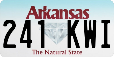 AR license plate 241KWI
