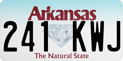 AR license plate 241KWJ