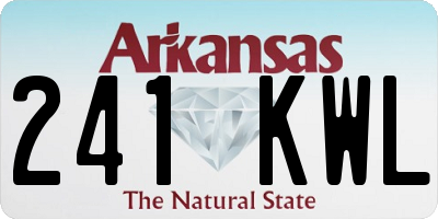 AR license plate 241KWL