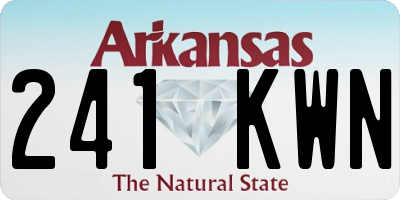 AR license plate 241KWN