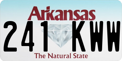 AR license plate 241KWW