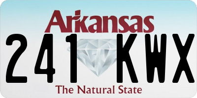 AR license plate 241KWX