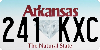 AR license plate 241KXC