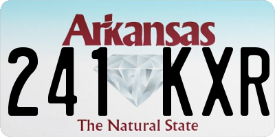 AR license plate 241KXR