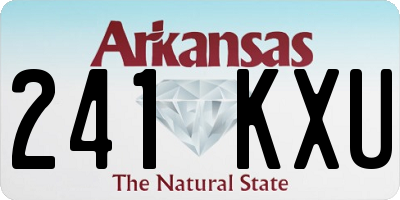 AR license plate 241KXU