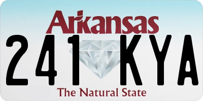 AR license plate 241KYA