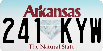 AR license plate 241KYW