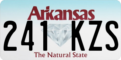 AR license plate 241KZS