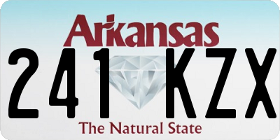 AR license plate 241KZX
