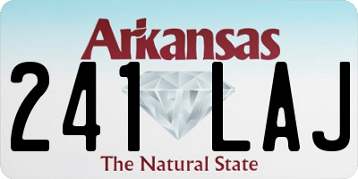 AR license plate 241LAJ