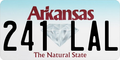 AR license plate 241LAL