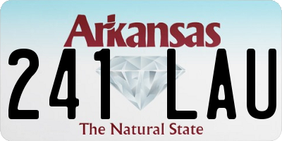 AR license plate 241LAU