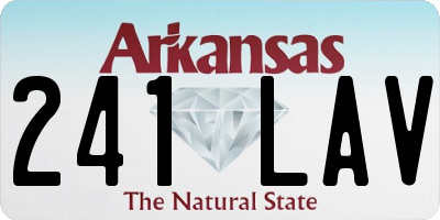 AR license plate 241LAV