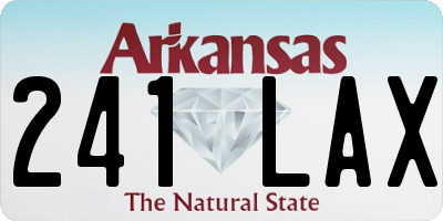 AR license plate 241LAX