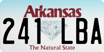 AR license plate 241LBA