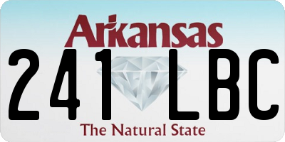 AR license plate 241LBC