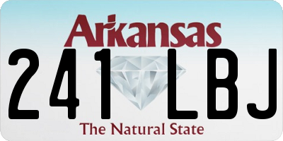 AR license plate 241LBJ