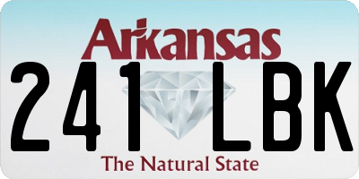 AR license plate 241LBK