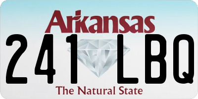 AR license plate 241LBQ