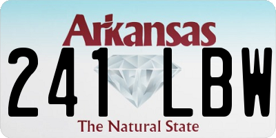 AR license plate 241LBW