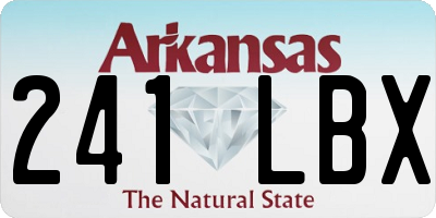 AR license plate 241LBX