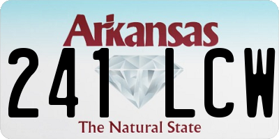 AR license plate 241LCW