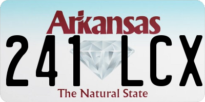 AR license plate 241LCX