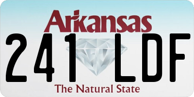 AR license plate 241LDF