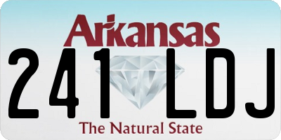 AR license plate 241LDJ