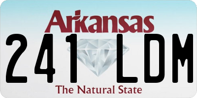 AR license plate 241LDM