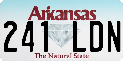 AR license plate 241LDN