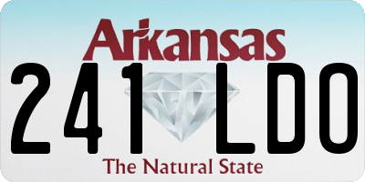 AR license plate 241LDO