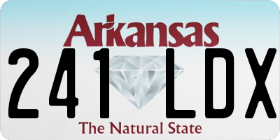AR license plate 241LDX