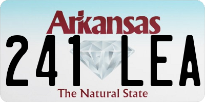 AR license plate 241LEA
