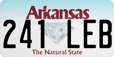 AR license plate 241LEB