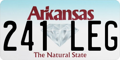 AR license plate 241LEG
