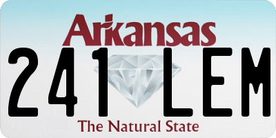 AR license plate 241LEM