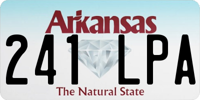 AR license plate 241LPA