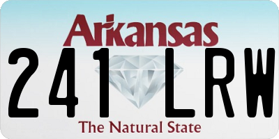 AR license plate 241LRW