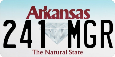 AR license plate 241MGR