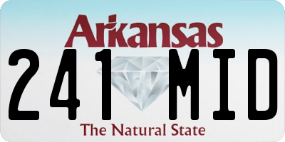 AR license plate 241MID
