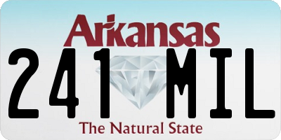 AR license plate 241MIL