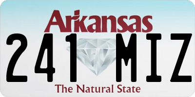 AR license plate 241MIZ